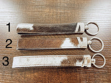 Load image into Gallery viewer, Cowhide Keychain Wristlet
