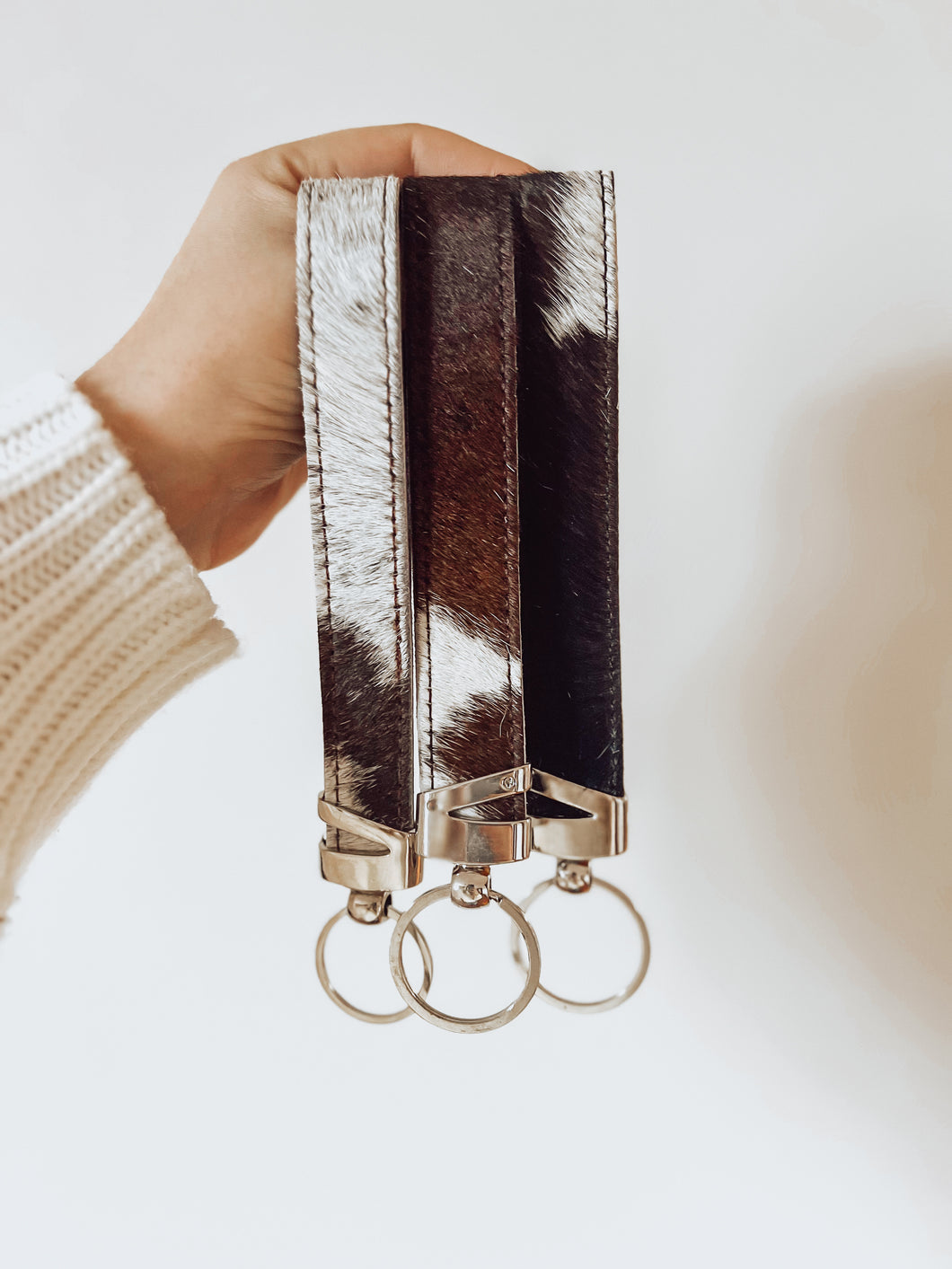 Cowhide Keychain Wristlet