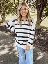 Load image into Gallery viewer, Stripe Long Sleeve Knit Sweater
