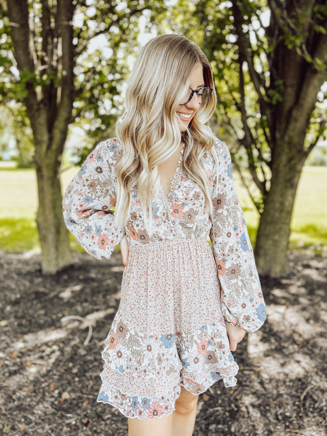 Floral Mix Mini Dress