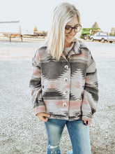 Load image into Gallery viewer, Pink Aztec Print Jacket

