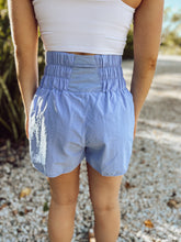 Load image into Gallery viewer, Blue Windbreaker Smocked Running Shorts
