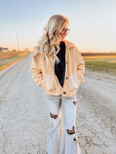 Load image into Gallery viewer, Camel Sherpa Cropped Button Jacket

