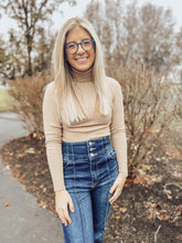Load image into Gallery viewer, Oatmeal Turtleneck Sweater Top
